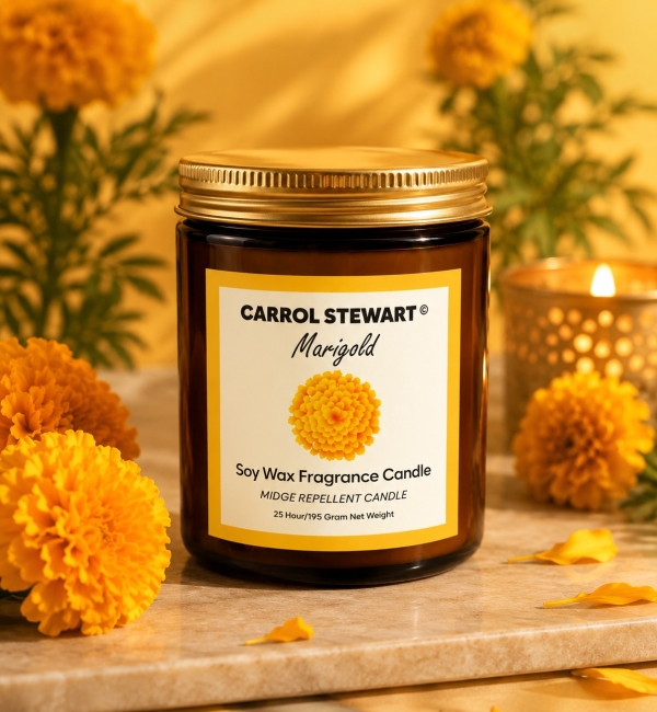 Marigold scented candle